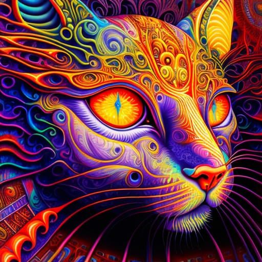 Psychedelic Cat undefined