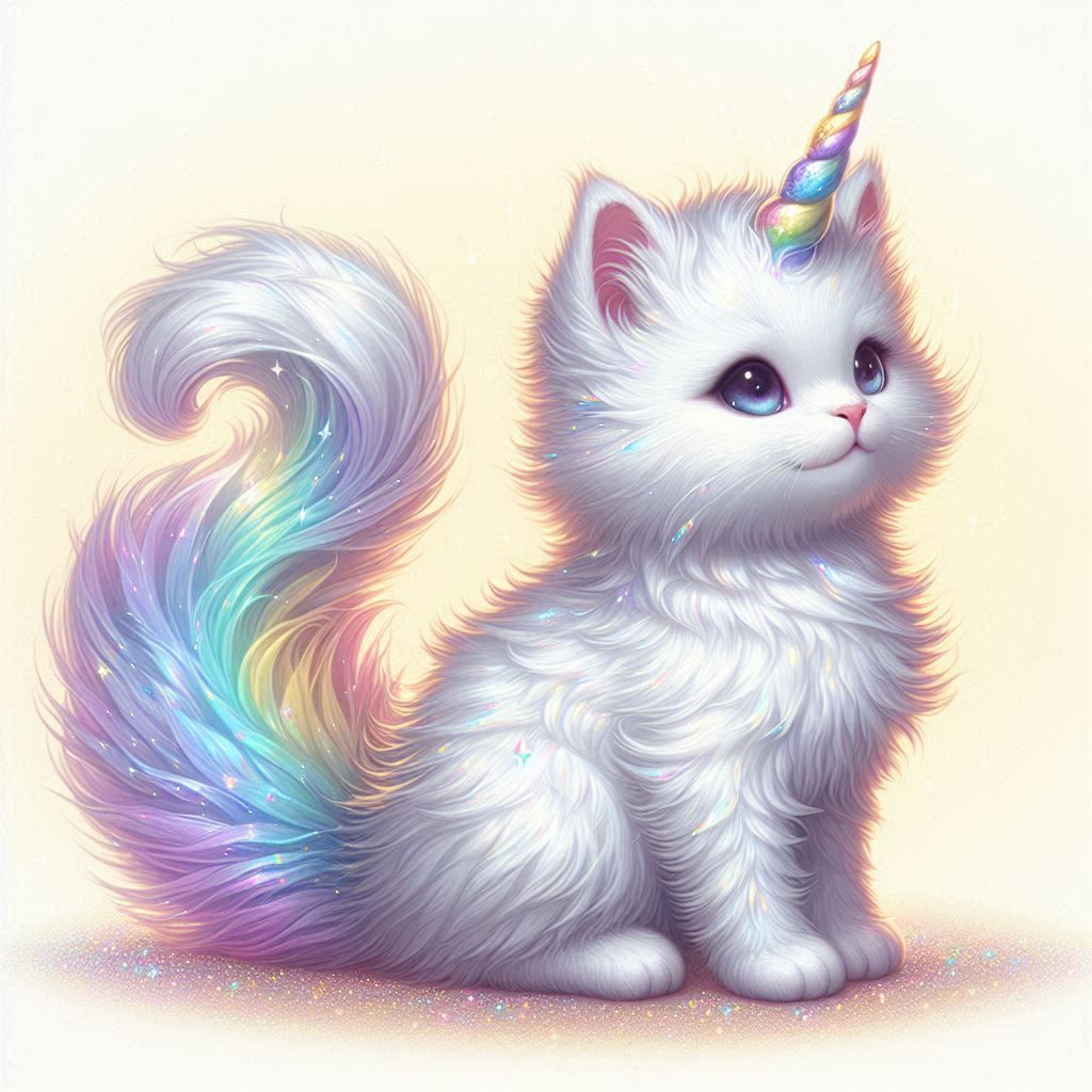 rainbow kitten