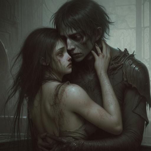 Heartache of Long Distance in Gothic Horror Style