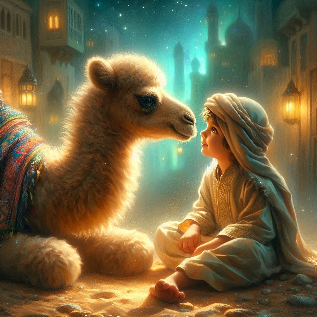 Little Saudi Boy and his Camel (2)