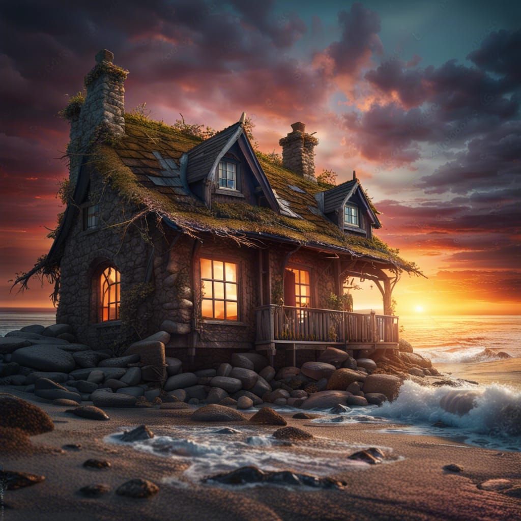 The Last Beach House  by @mathy_art_girl_305