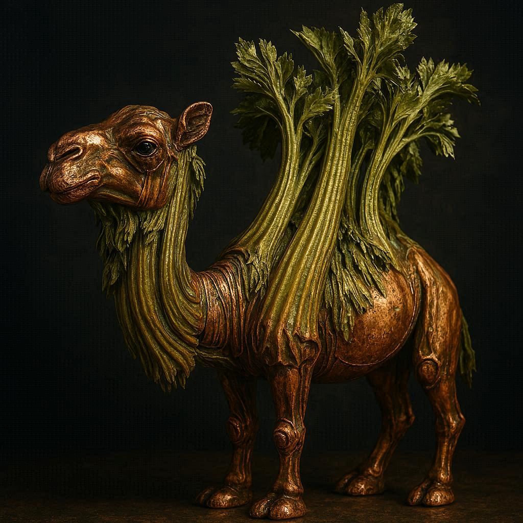 Mashup of camel and celery and copper