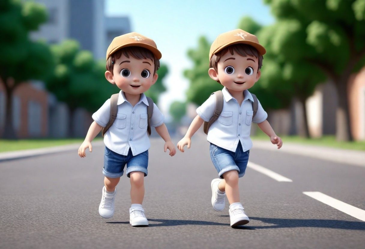 Going to kindergarten together!