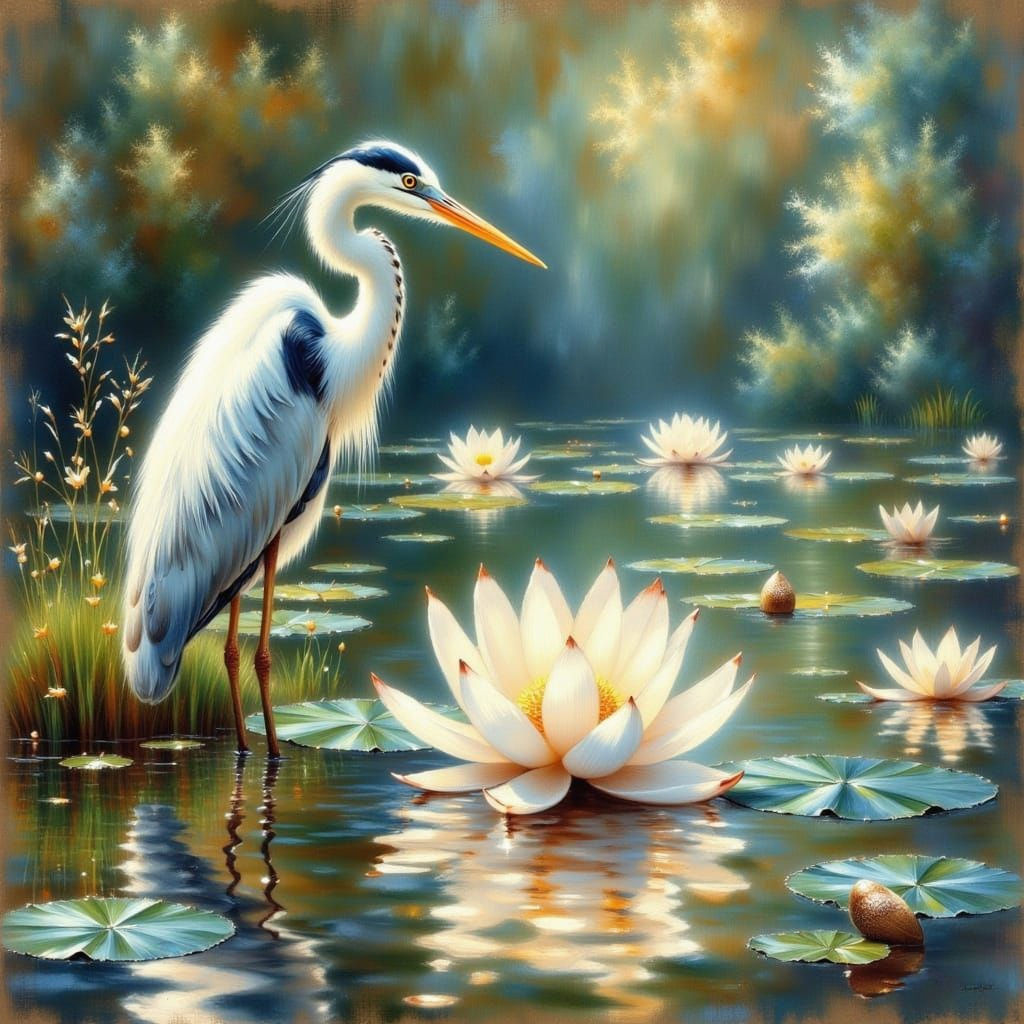 Ethereal Heron   by @Owl Lady 