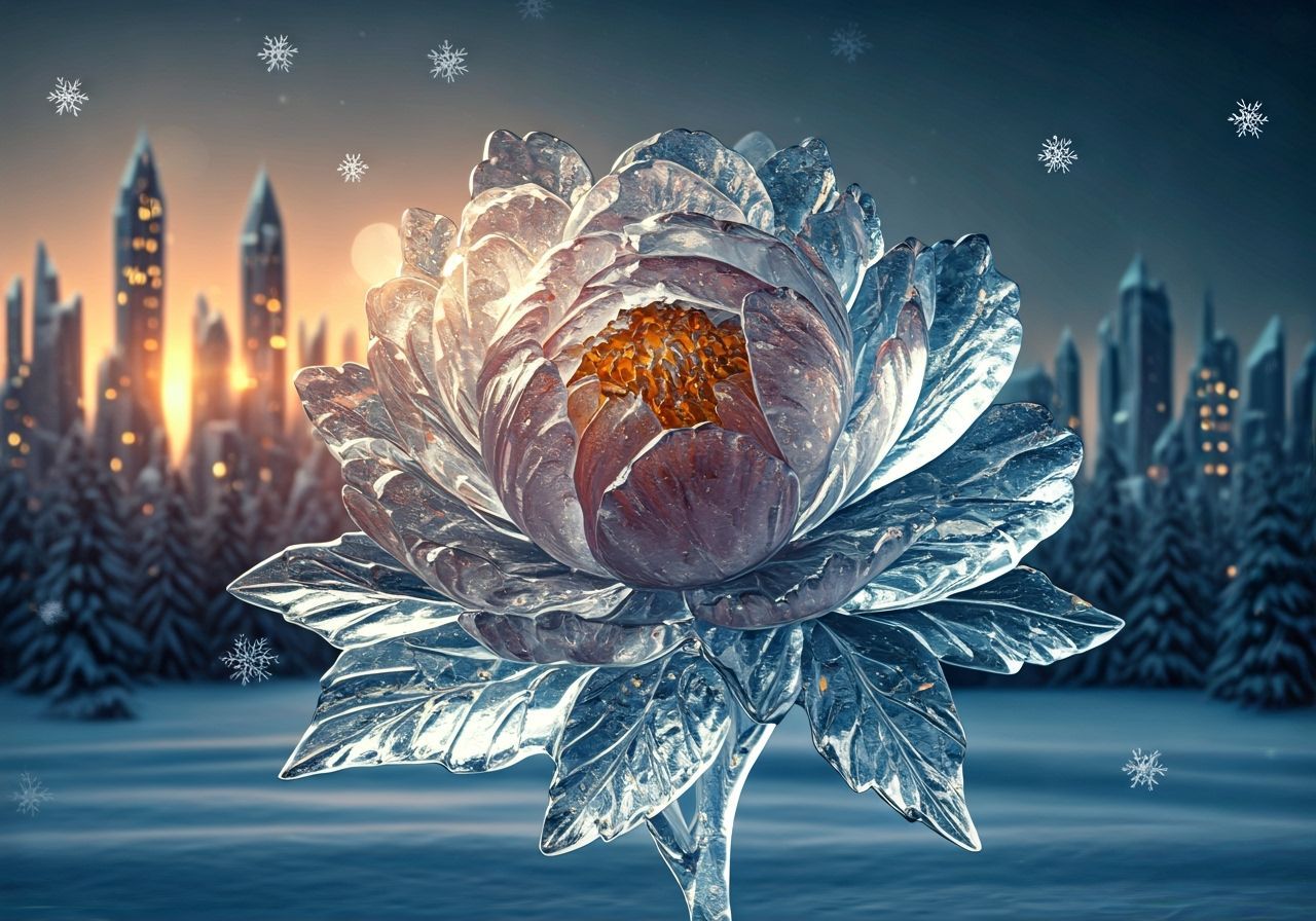   A single ice peony flower (3 Likes)  by @Philemon
