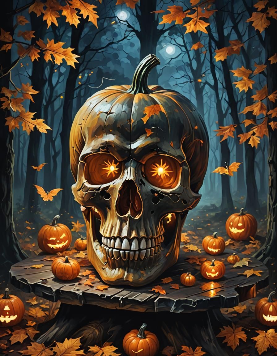 Pumpkin skull LA