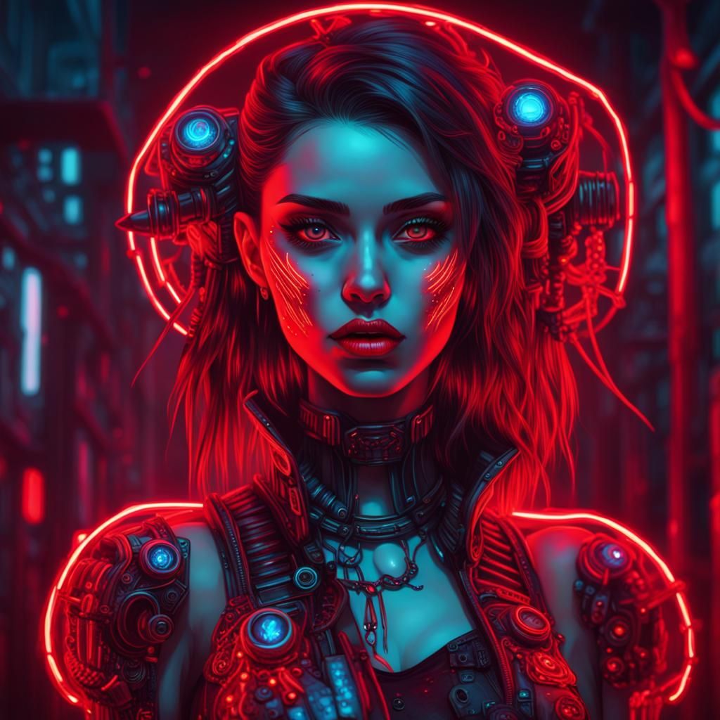 red cyberpunk - AI Generated Artwork - NightCafe Creator