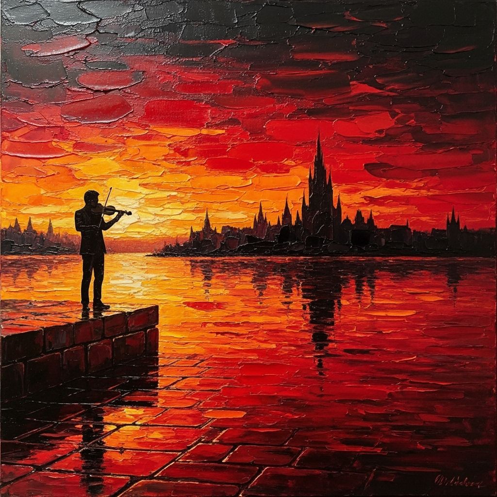 The Violinist's Echo  by @Uwork