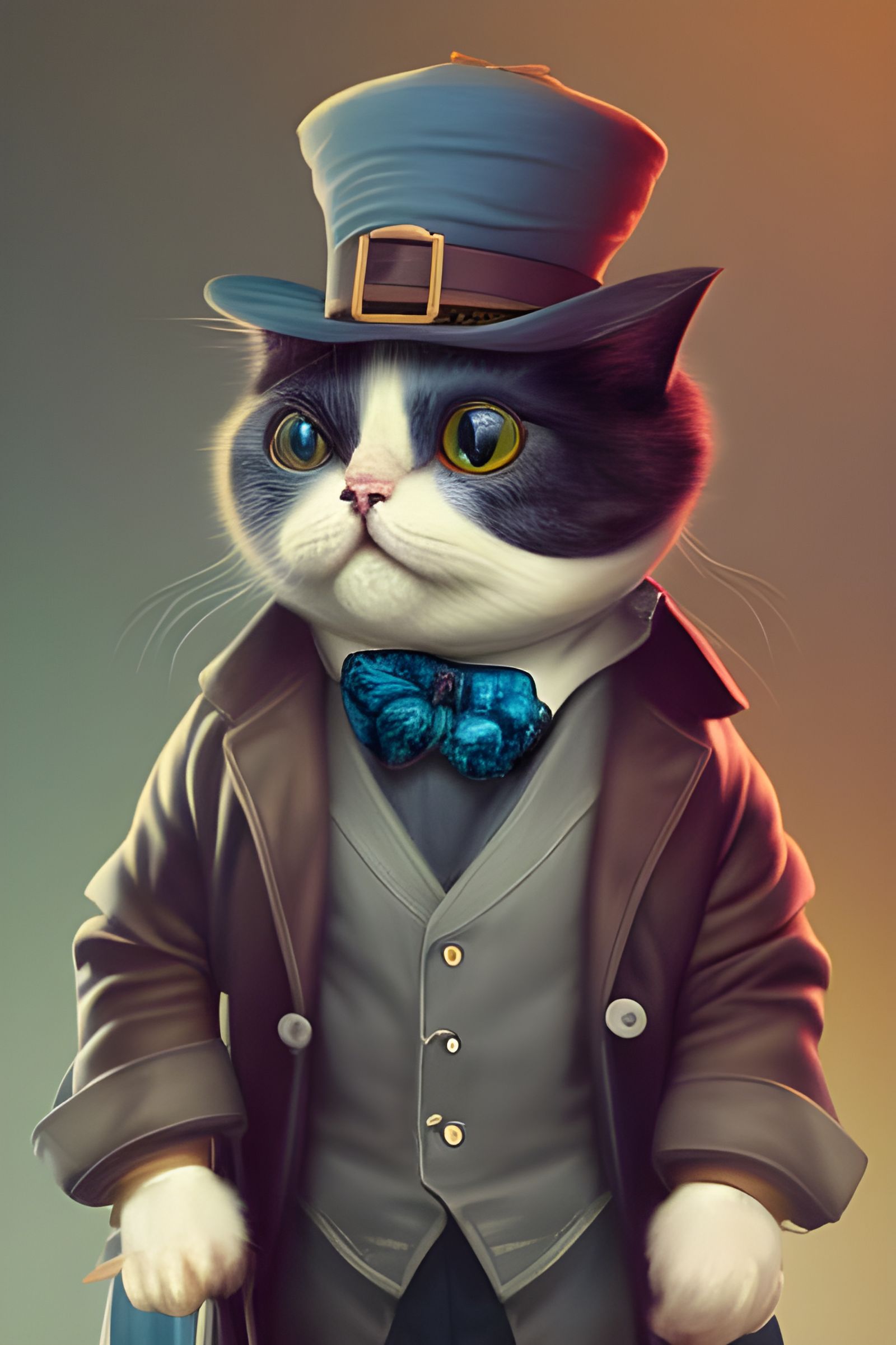 Smartly dressed cat