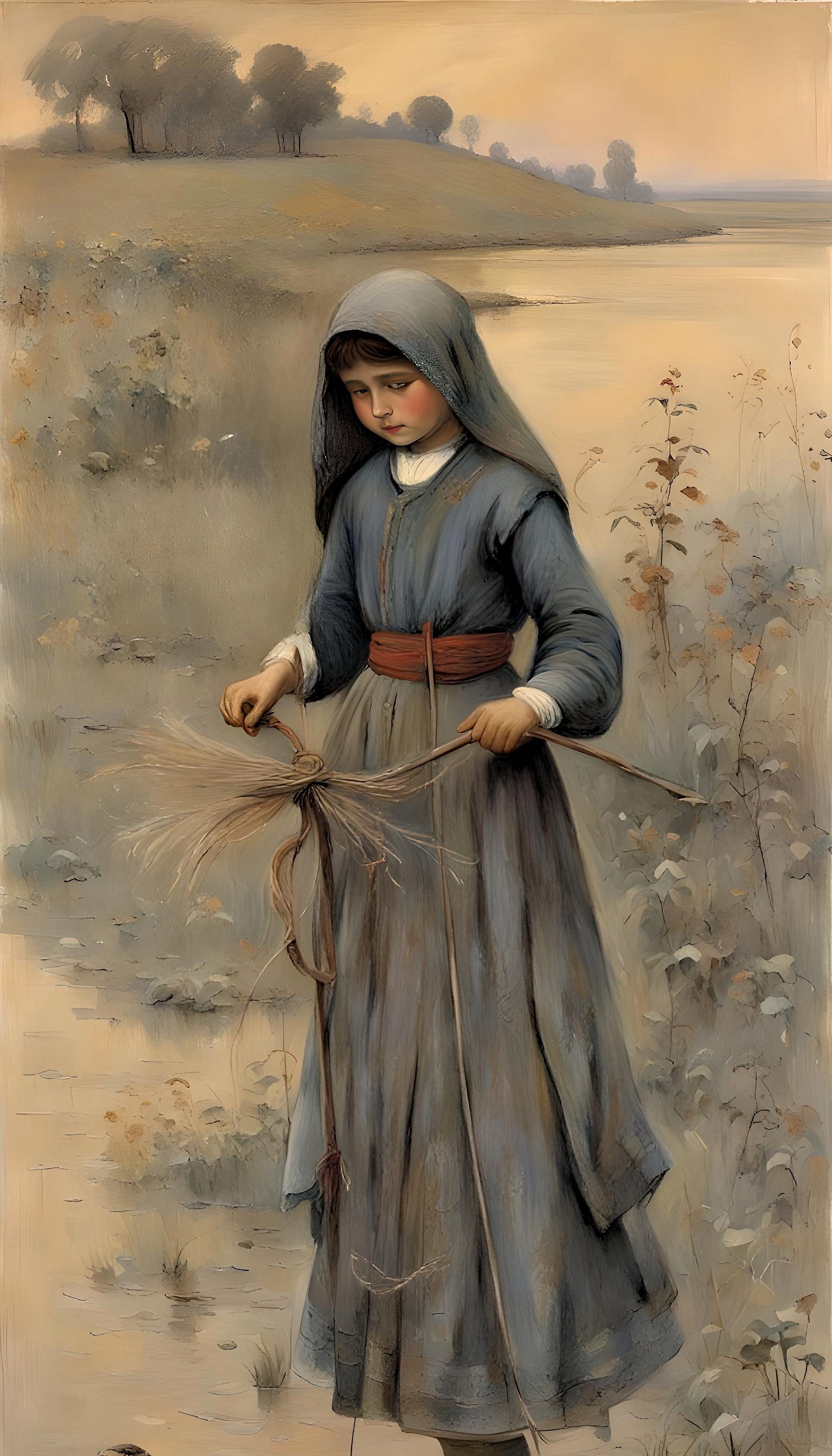 The girl in the meadow