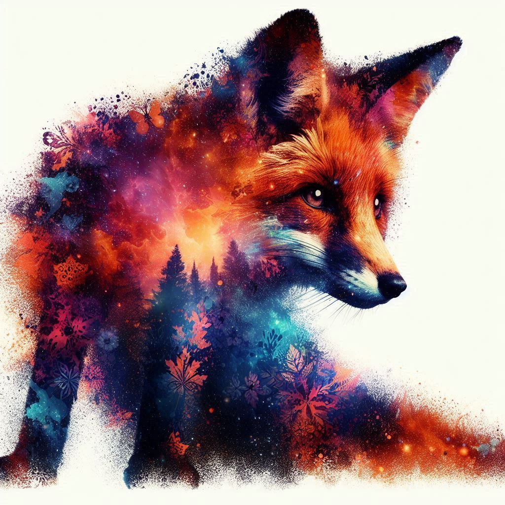 double exposure beautiful fantasy portrait landscape..