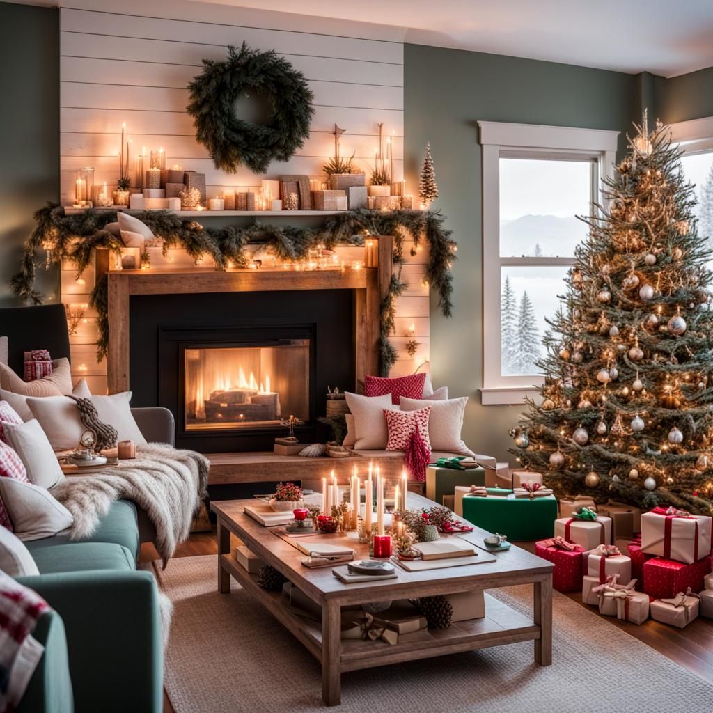 Aesthetic Christmas Living Room