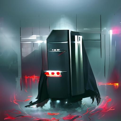 Darth Vader as an evil fridge