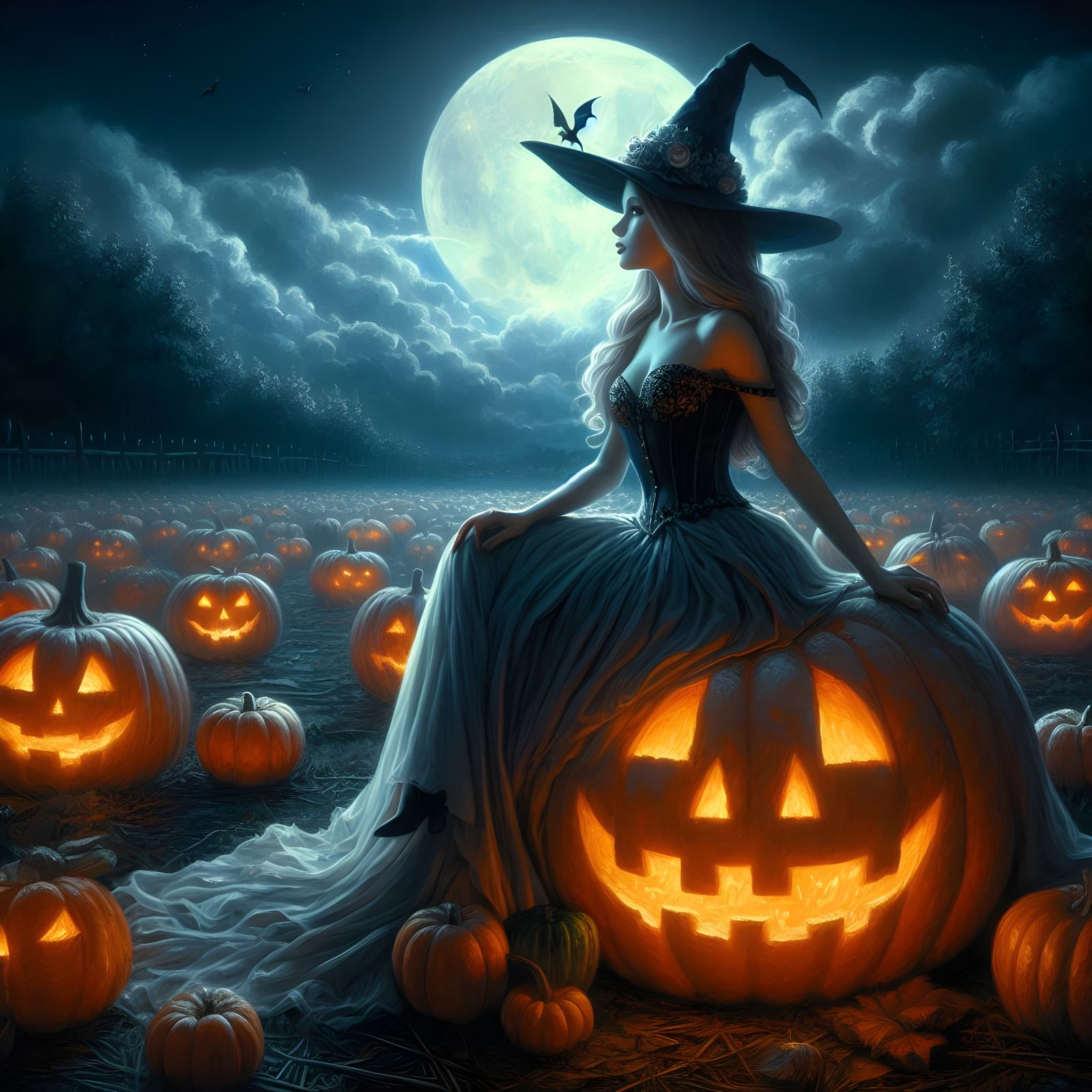 Witch In The Pumpkin Patch #4