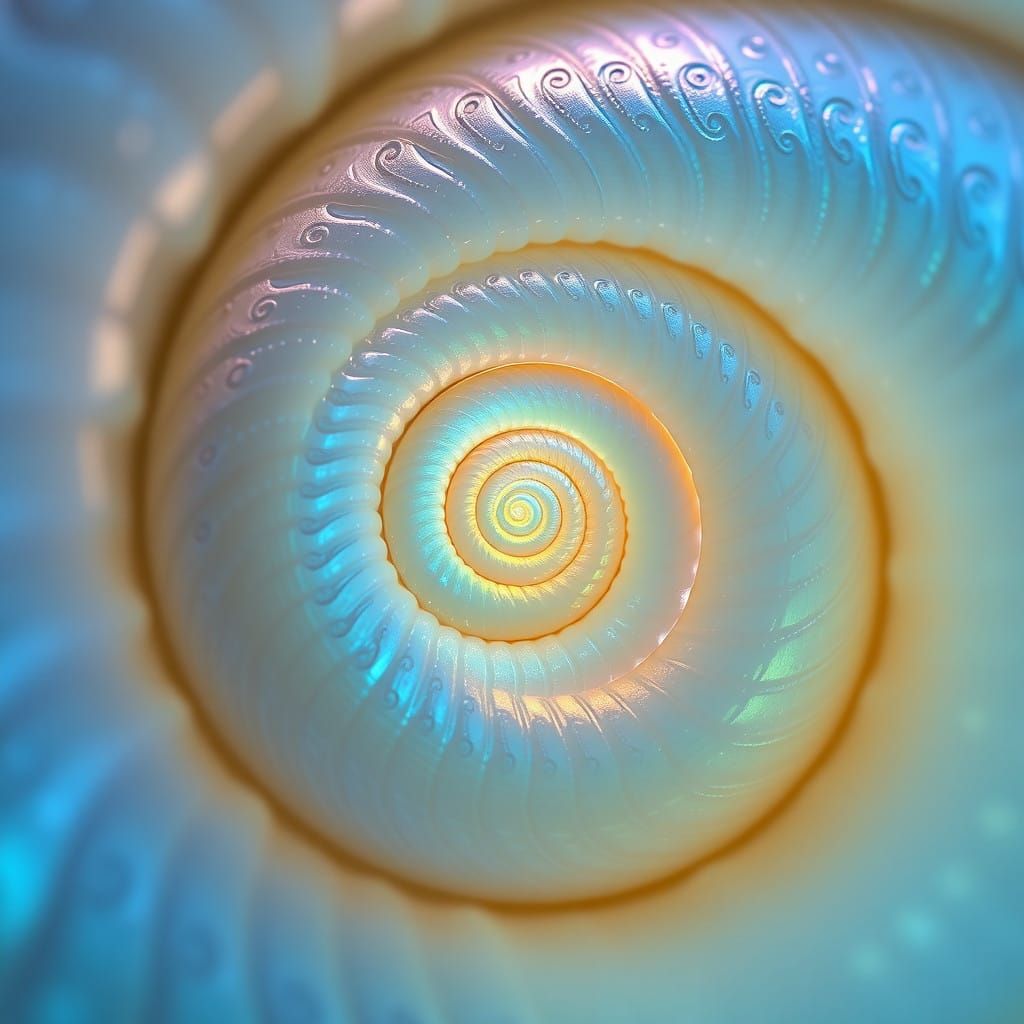 Fibonaccis snail shell (each coil precisely 1.618 times the size of the previous one)  by @Jake Blues