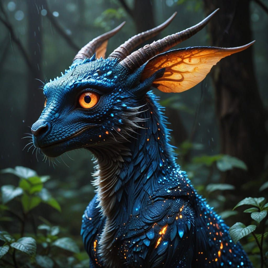 Mystical Otter Amidst Cosmic Storm