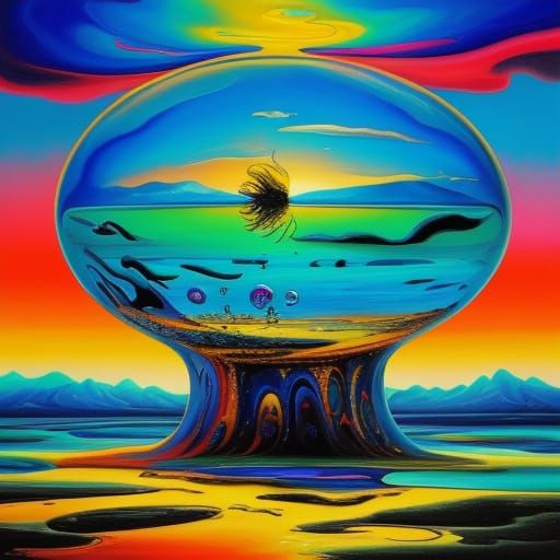 Surreal Dreamscape in Salvador Dali Style