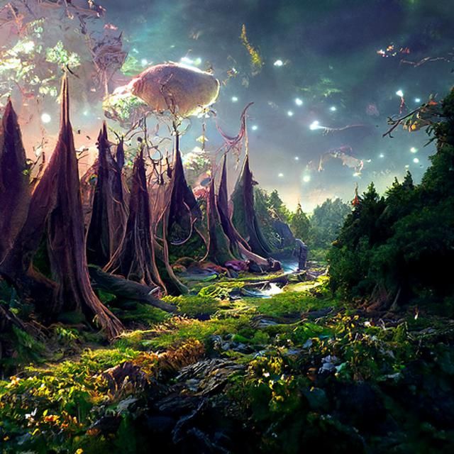 Strange Alien Landscape 10 - AI Generated Artwork - NightCafe Creator