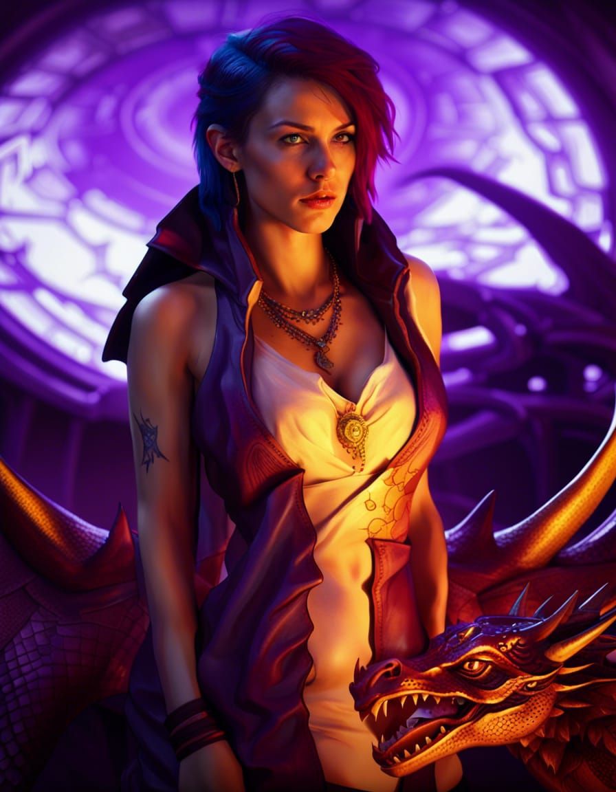 Dragon Lady AI Generated Artwork NightCafe Creator