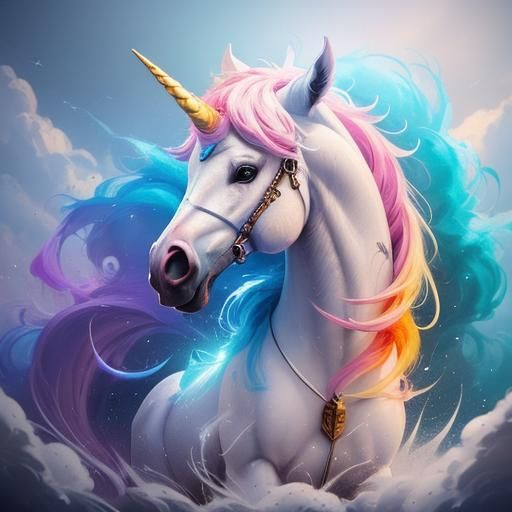  cute adorable unicorn   by @VERI ART