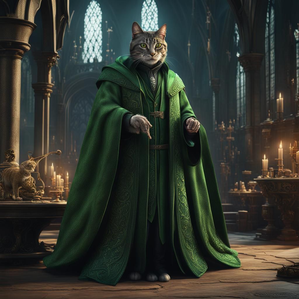 SEVERUS SNAPE CAT GREEN ROBES