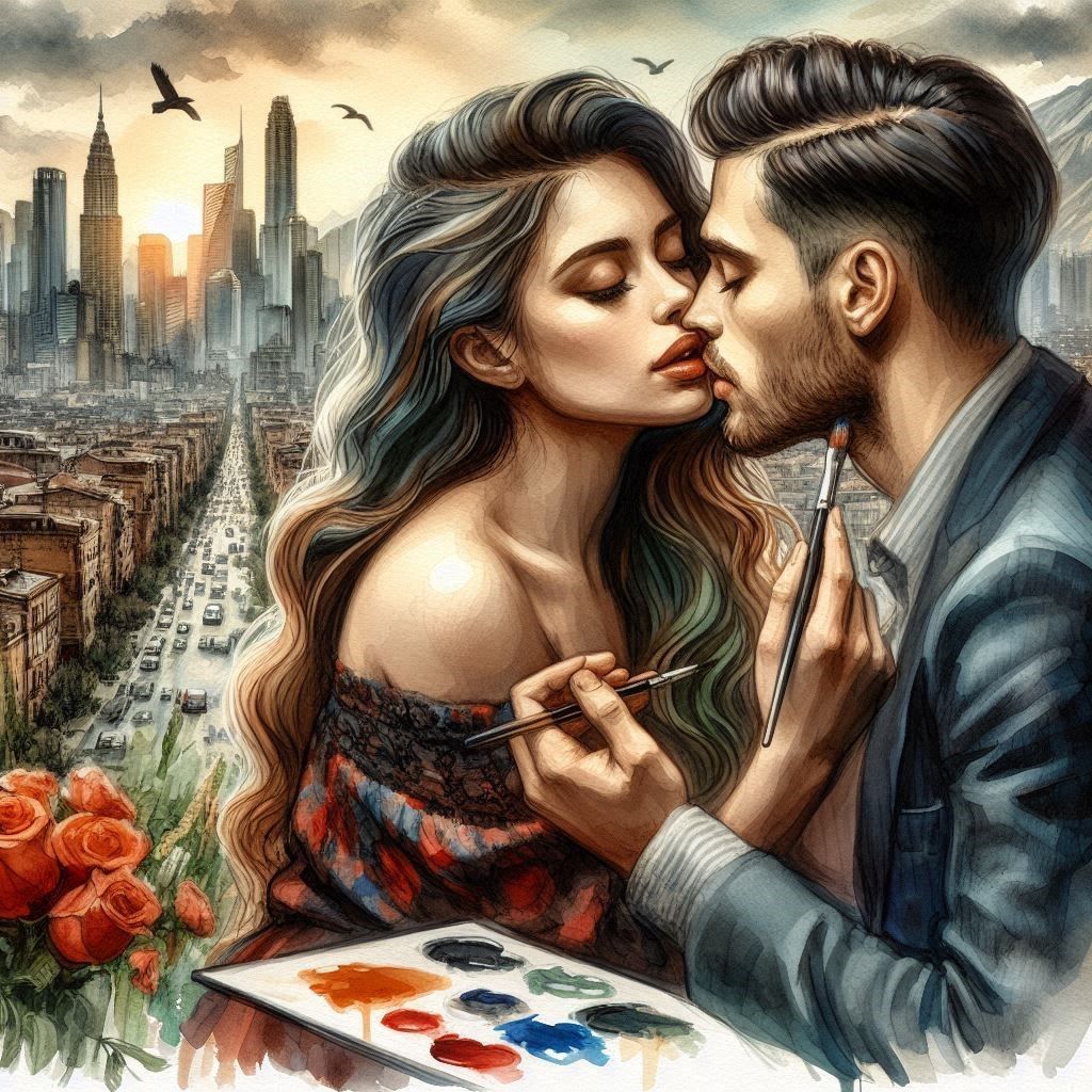 Painting each other.