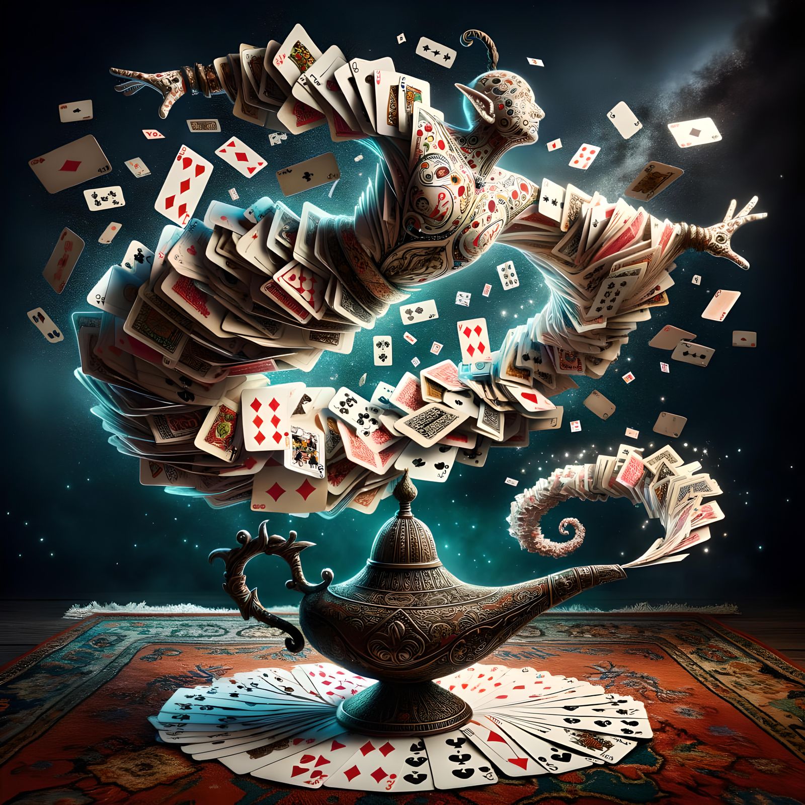 Card deck genie  by @Xamosila