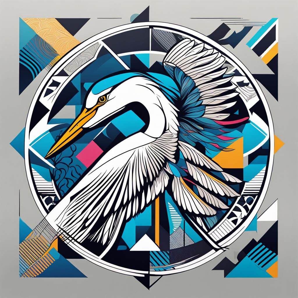 Tattoo of a Heron