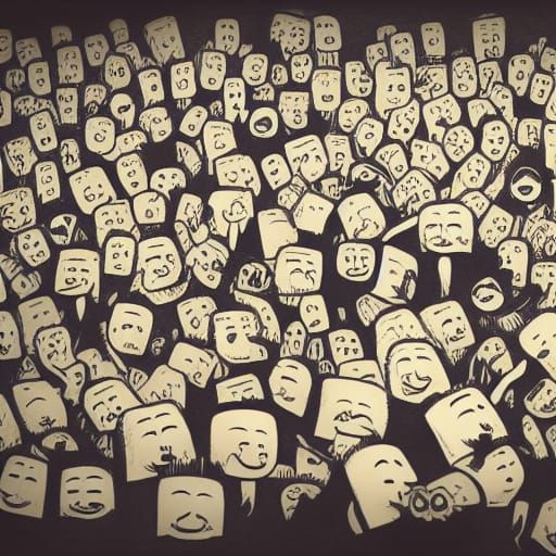 Happy crowd
