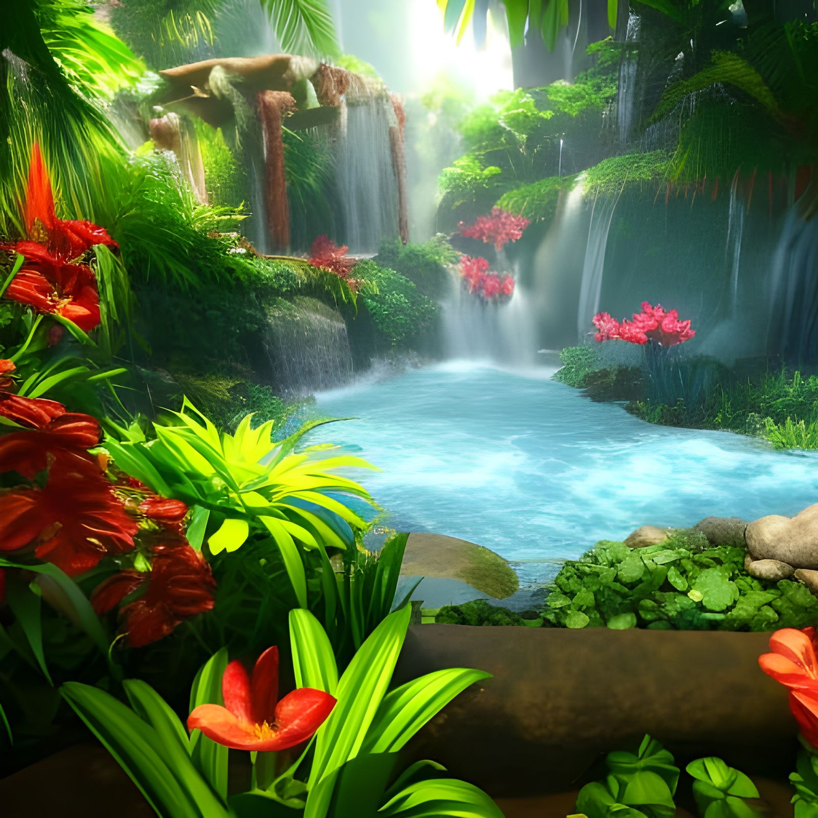 Tropic Garden AI Generated Artwork NightCafe Creator