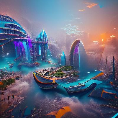 Thriving Atlantis - AI Generated Artwork - NightCafe Creator