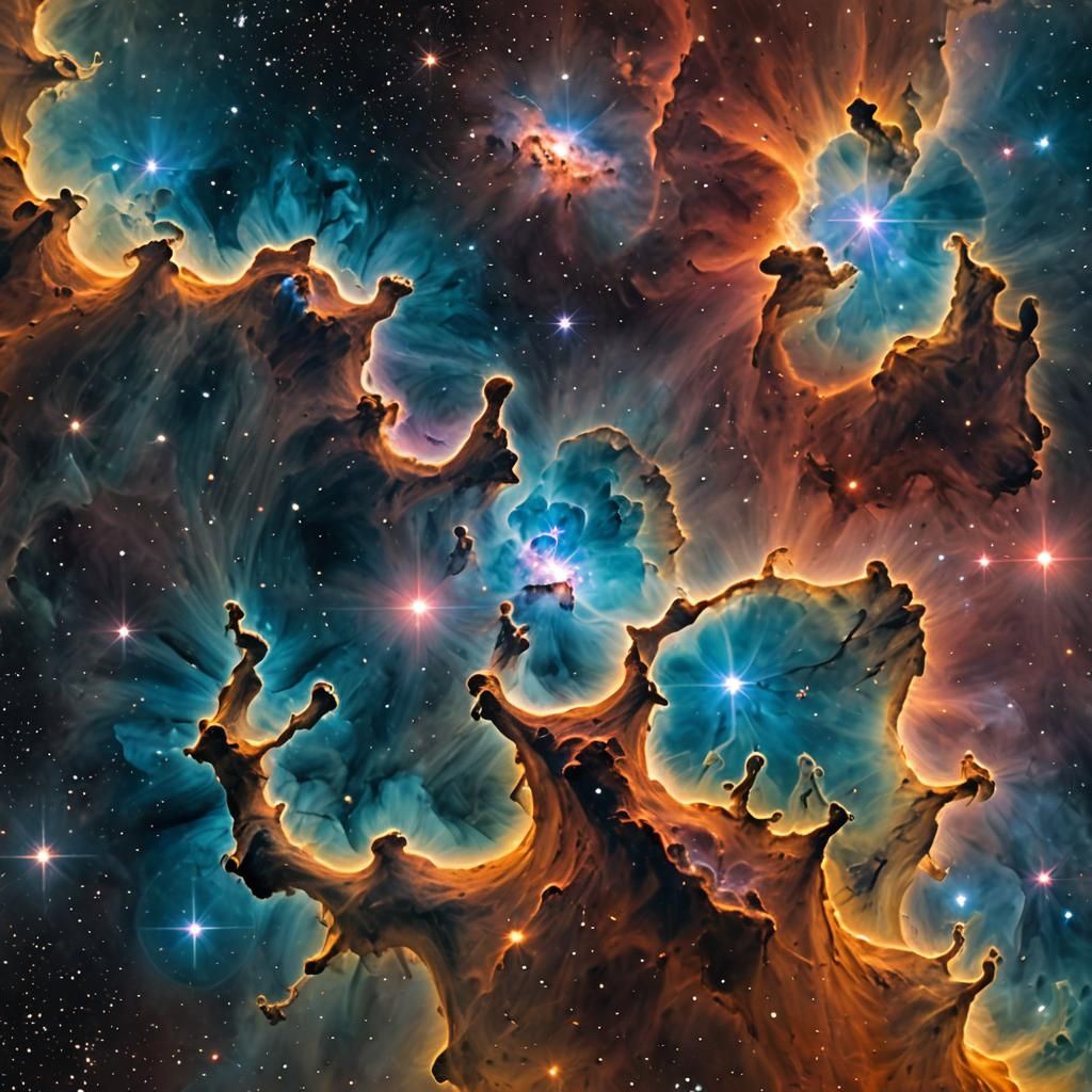 great image of a nebula, NASA photos, ultra detailed