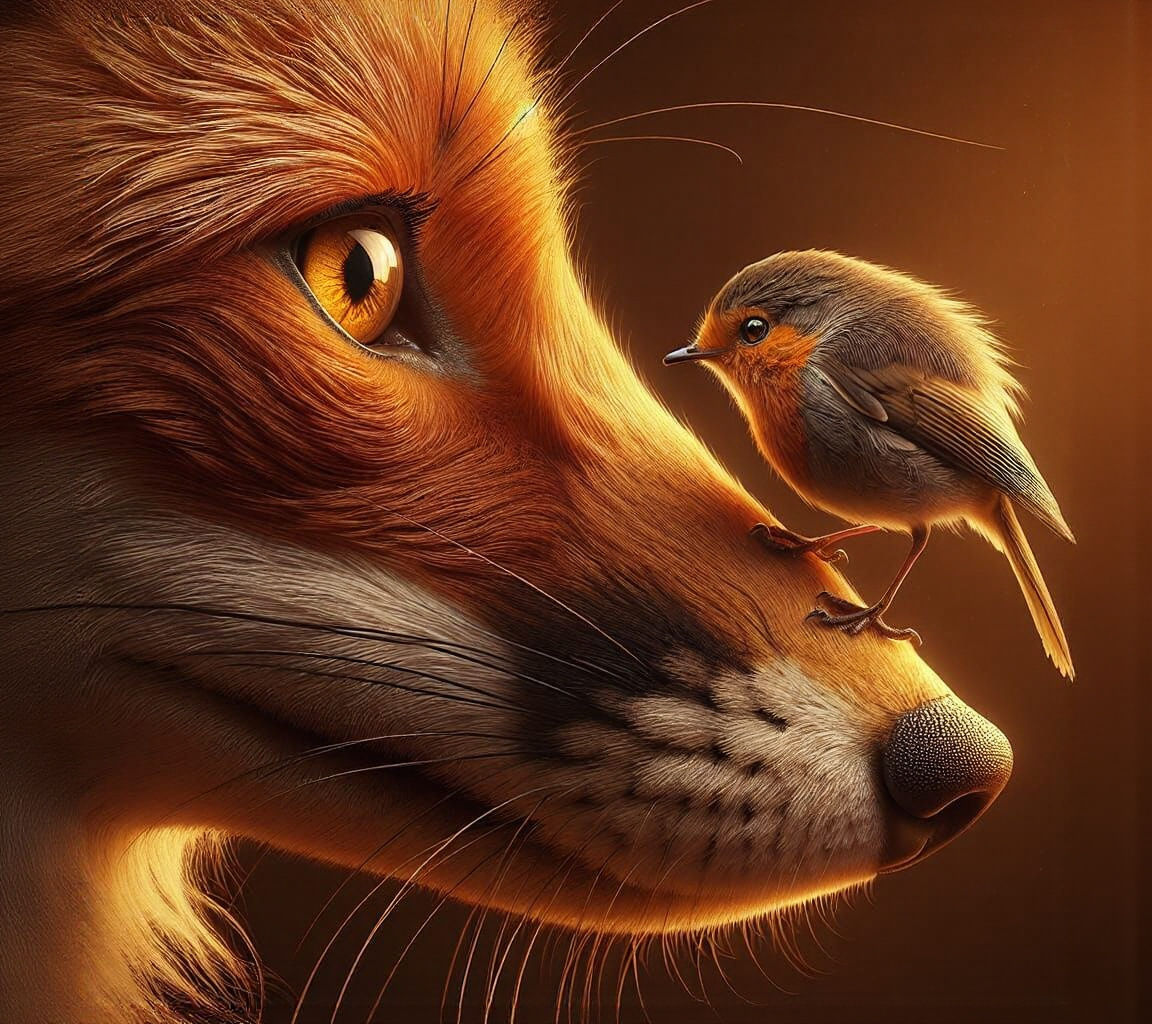 Fox and Robin   by @United States Of Daan 