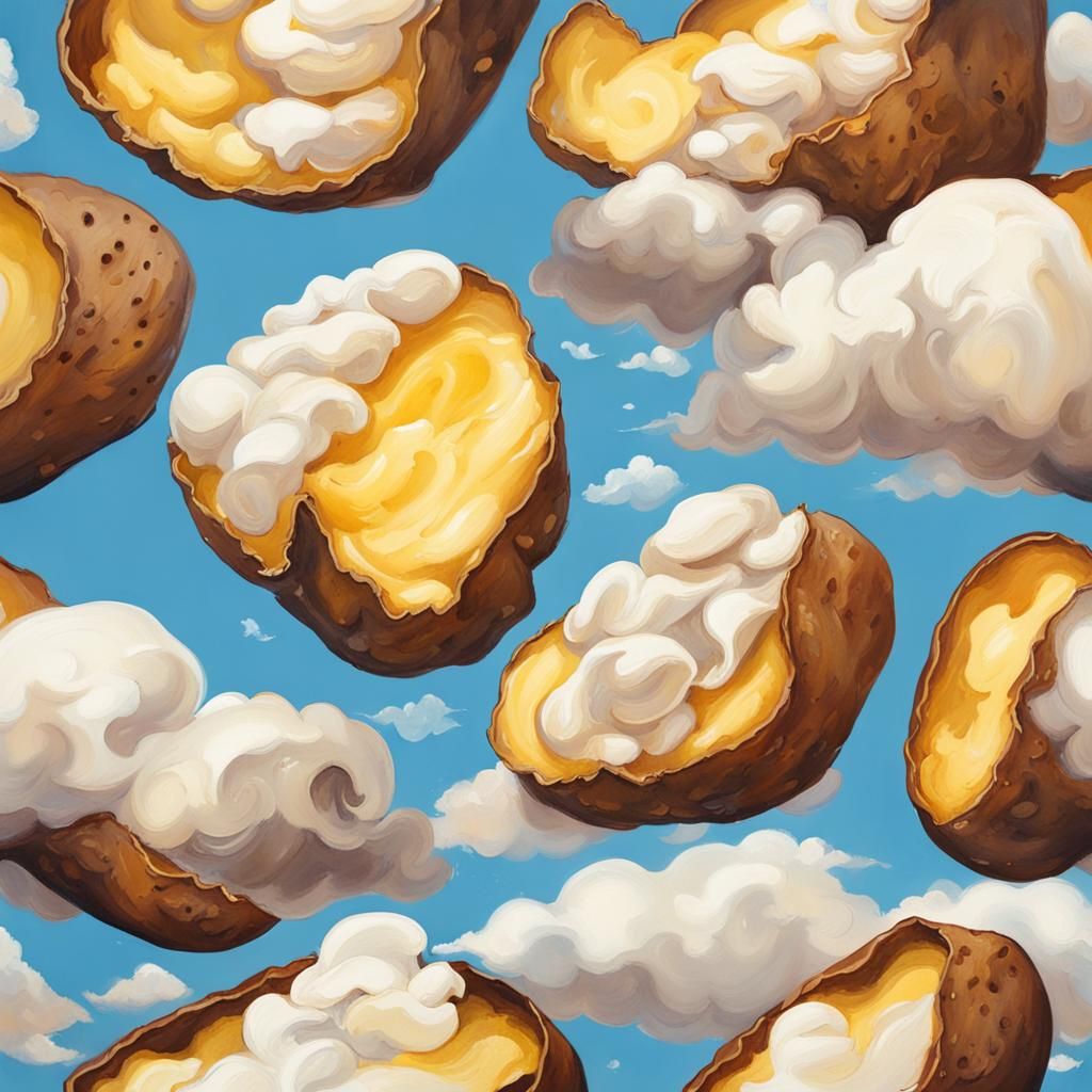 baked potato fluffy clouds butter