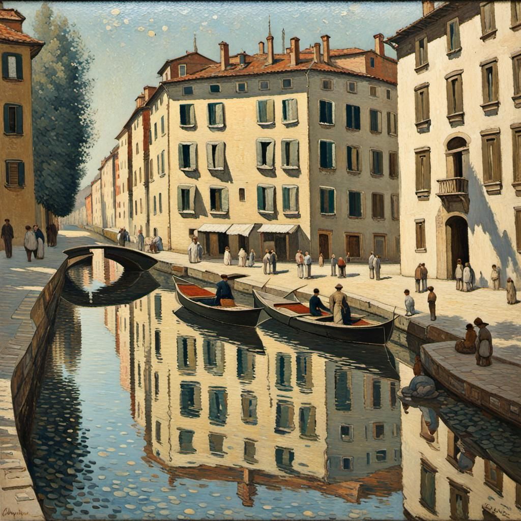 Reflections in an Italian canal