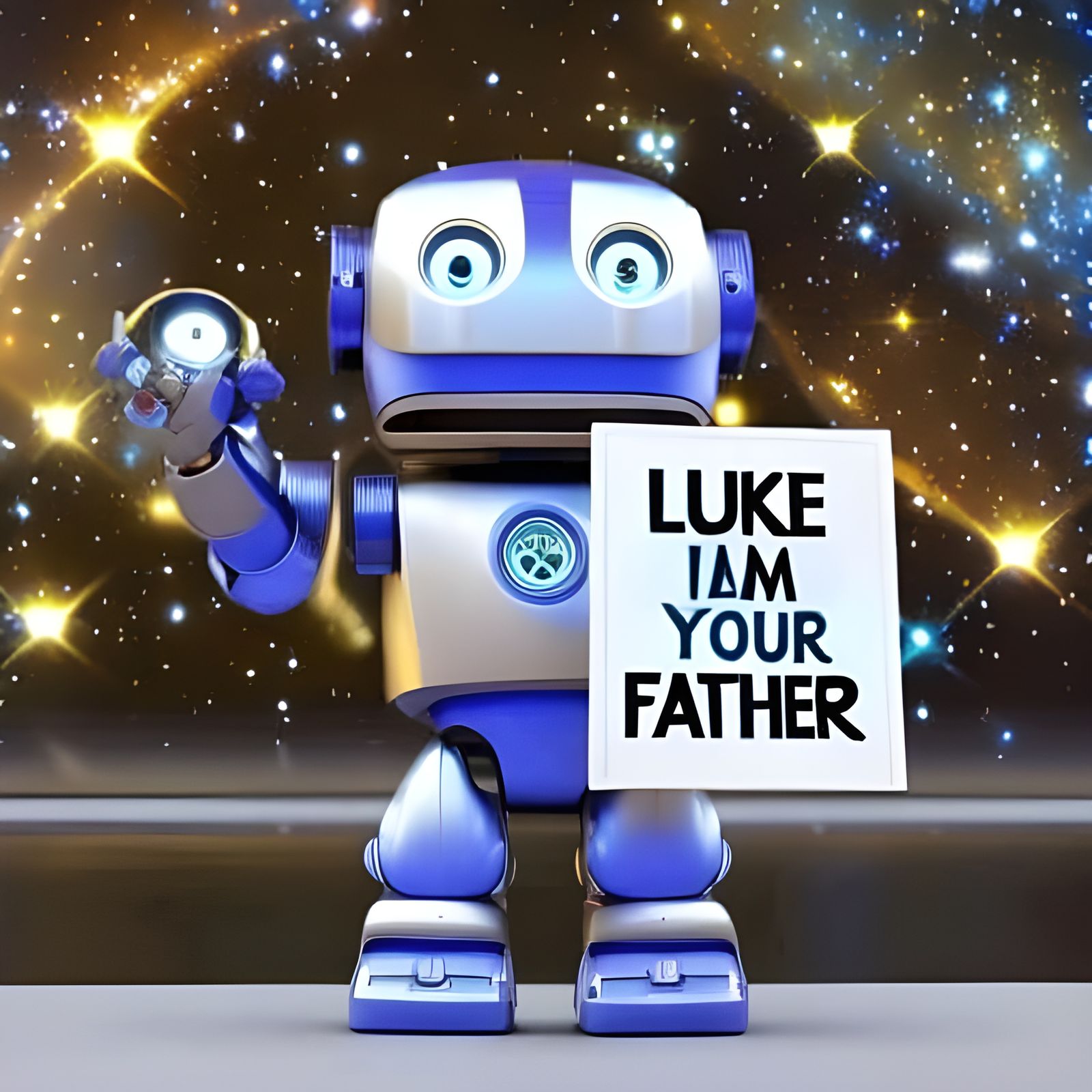 Breaking News - Robot Claims to be Father of Luke Skywalker!  by @Elaine AJ