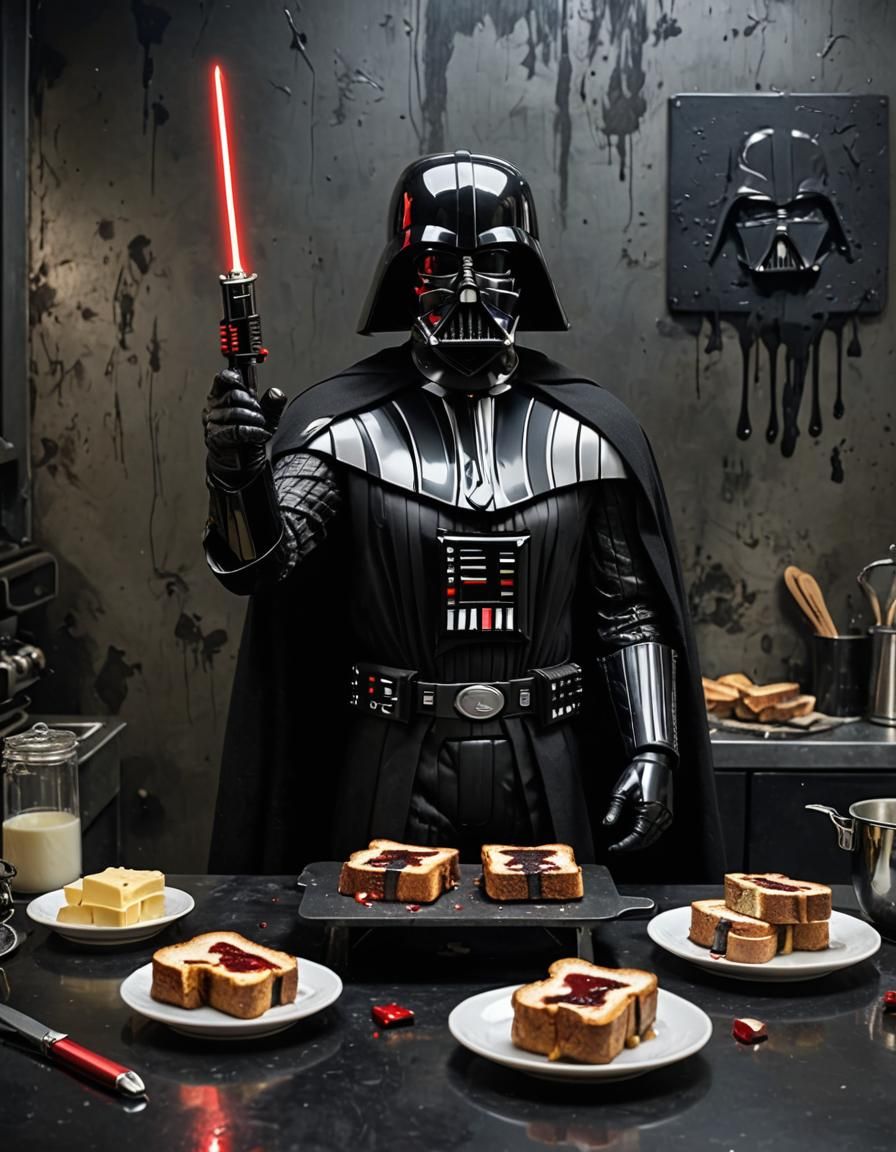 How does Darth Vader like his toast? On the dark side!