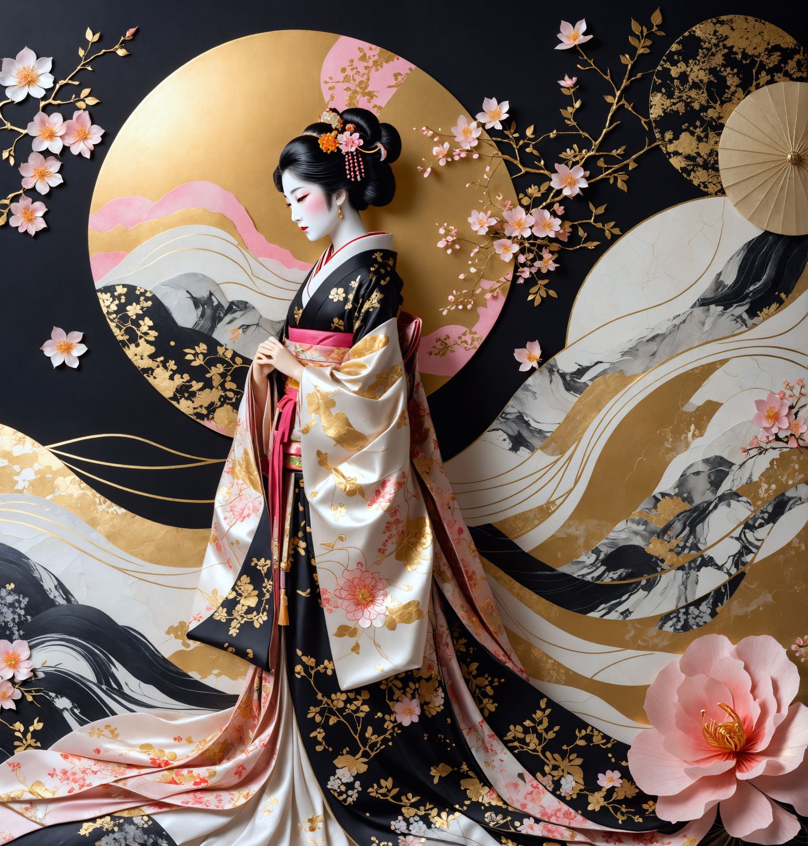 a beautiful geisha  by @tet