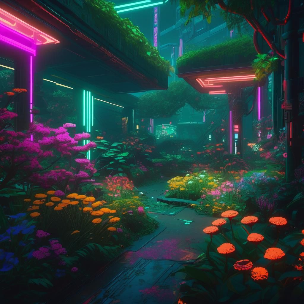 Biopunk Garden - AI Generated Artwork - NightCafe Creator