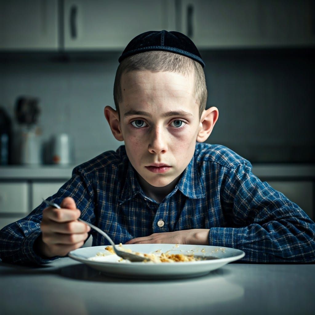 A Young Hasidic Boy's Hunger