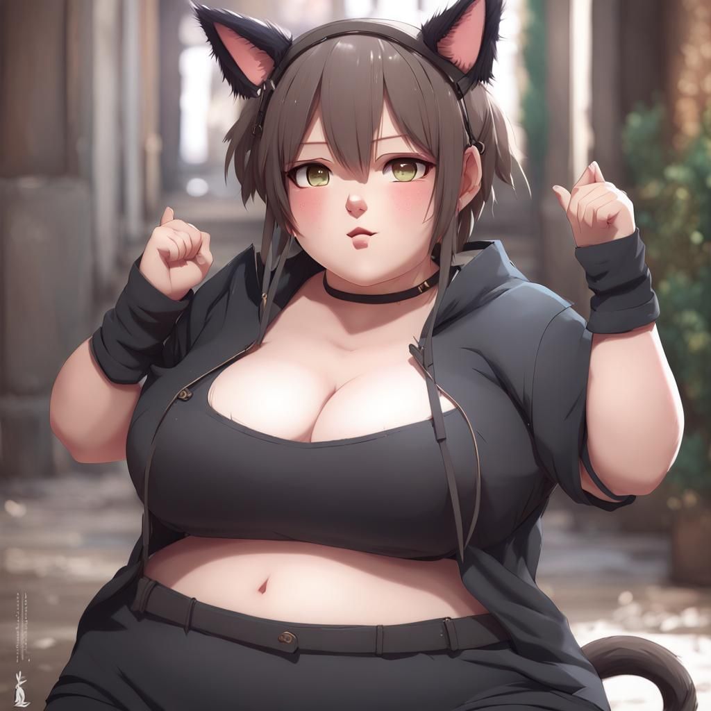 Fat anime girl - AI Generated Artwork - NightCafe Creator