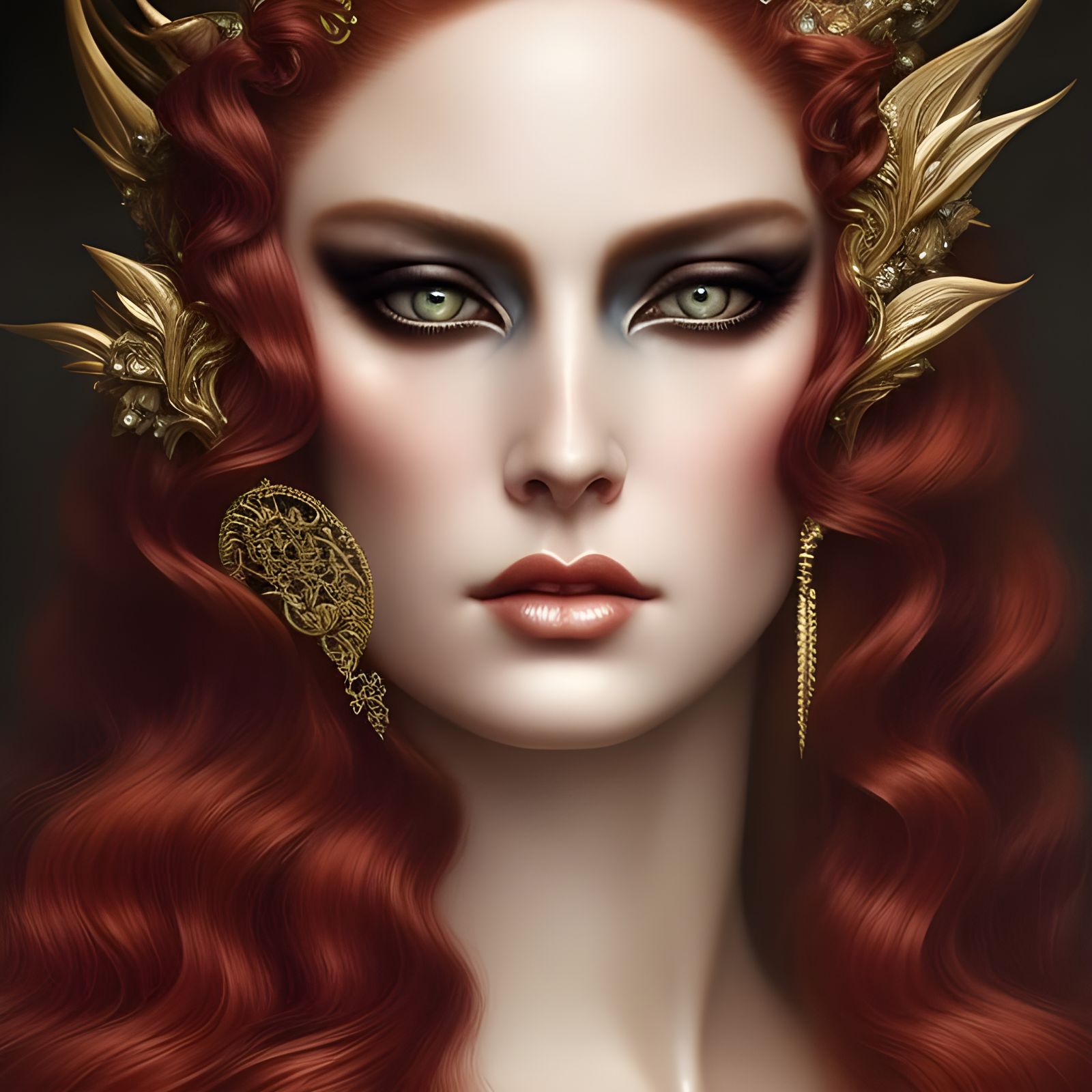 Red Haired Queen - AI Generated Artwork - NightCafe Creator