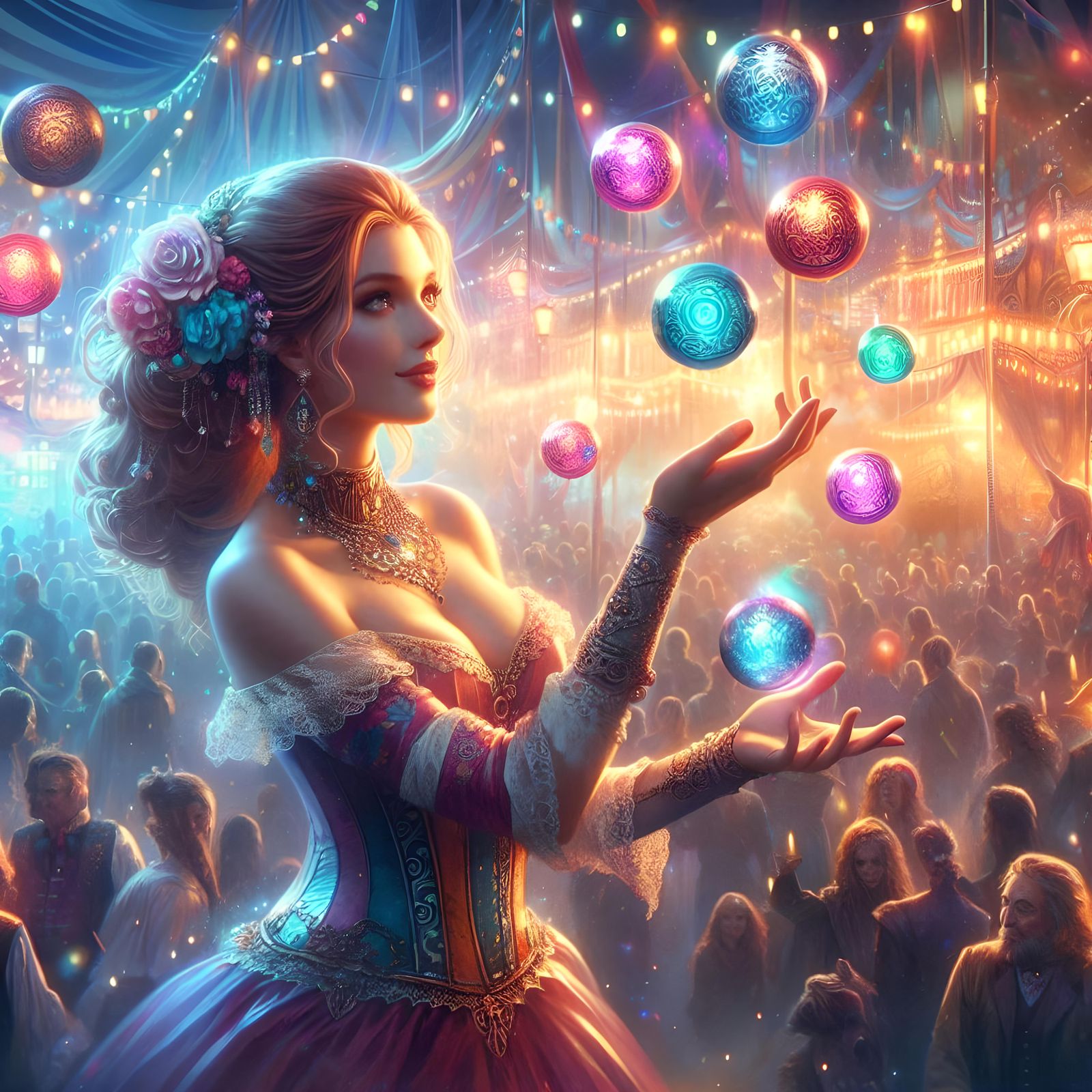 Sorceress Entertaining The Crowd