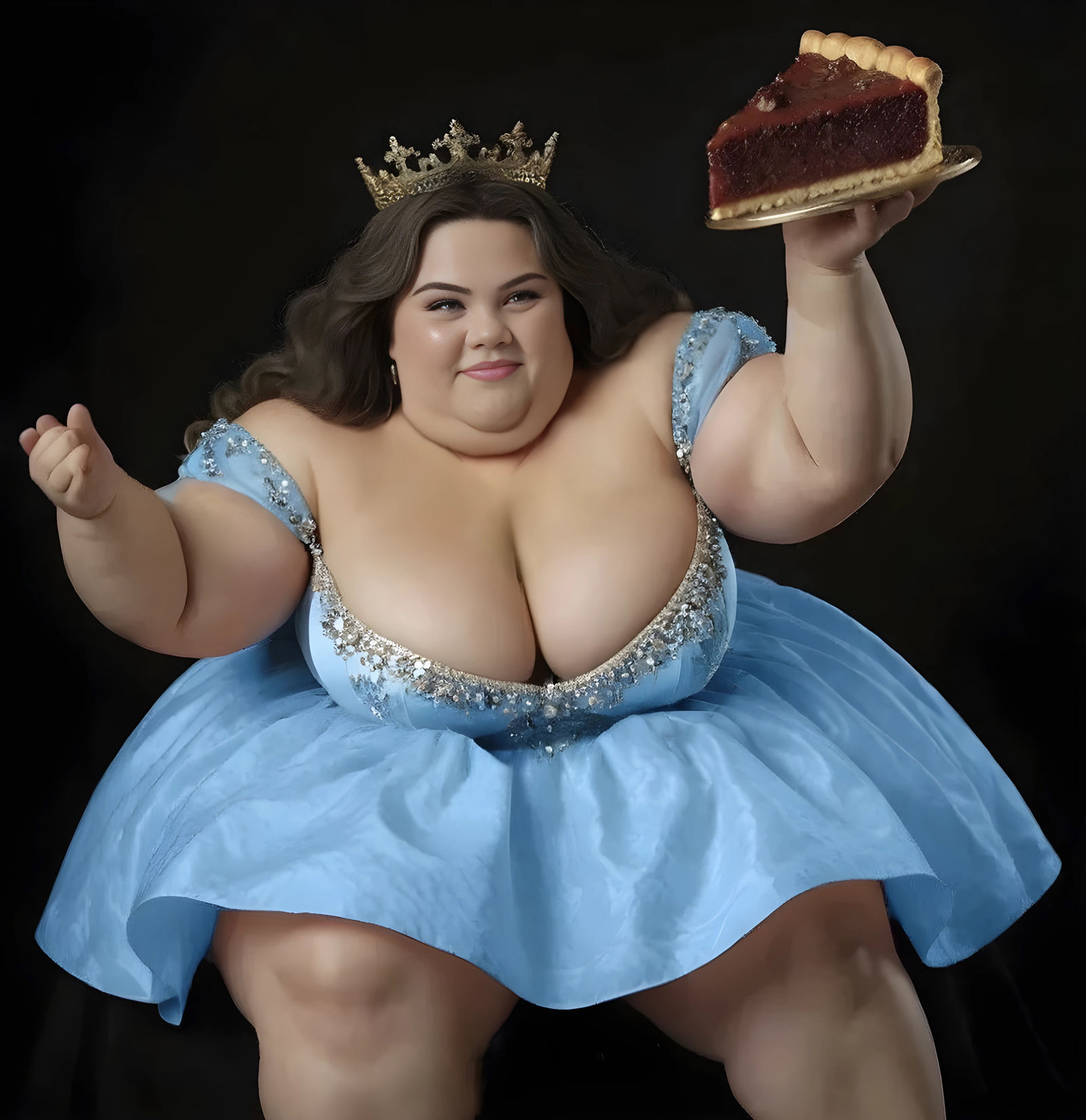 The bbw fat princess and her cake