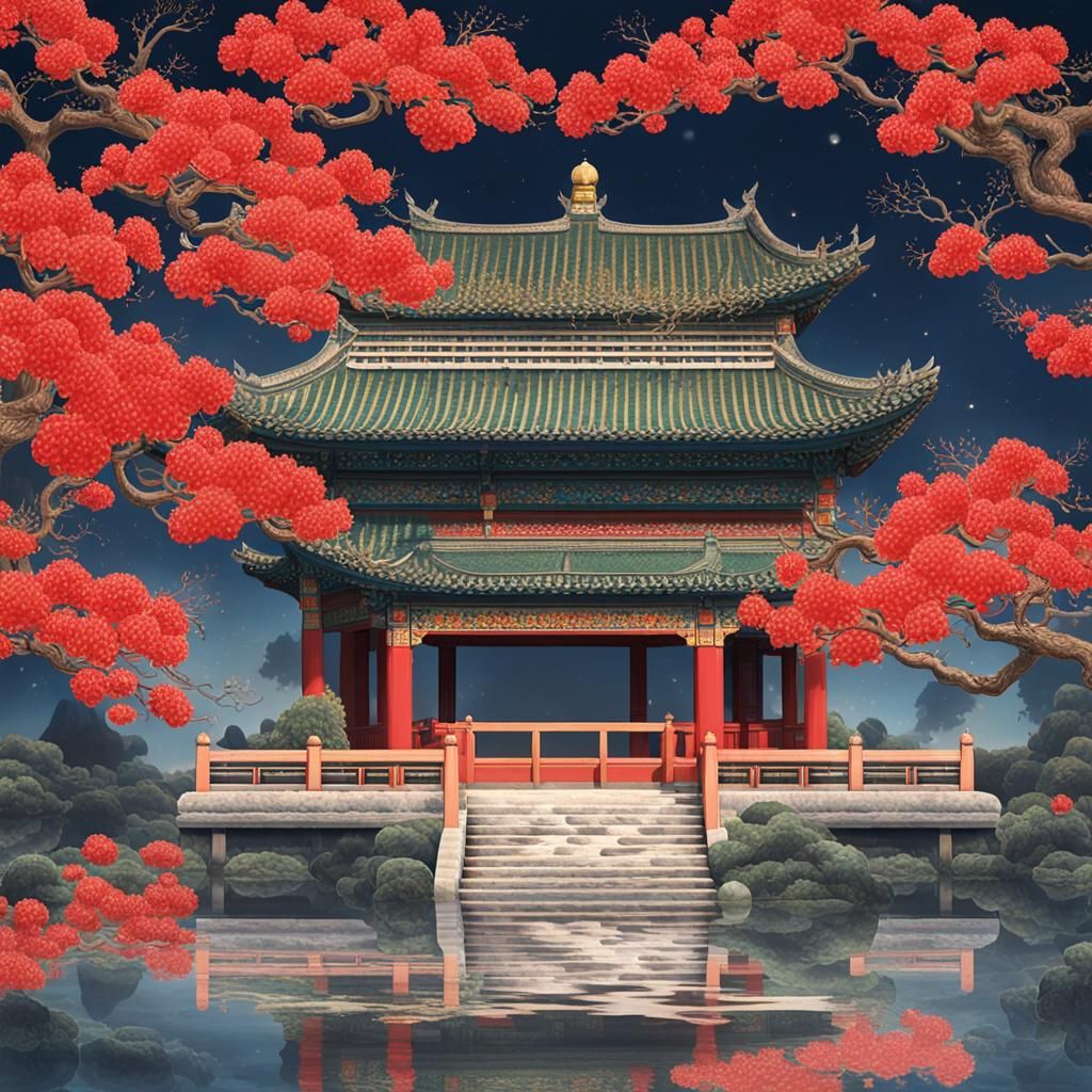 Orchid in Forest: Detailed Matte Painting in 8K