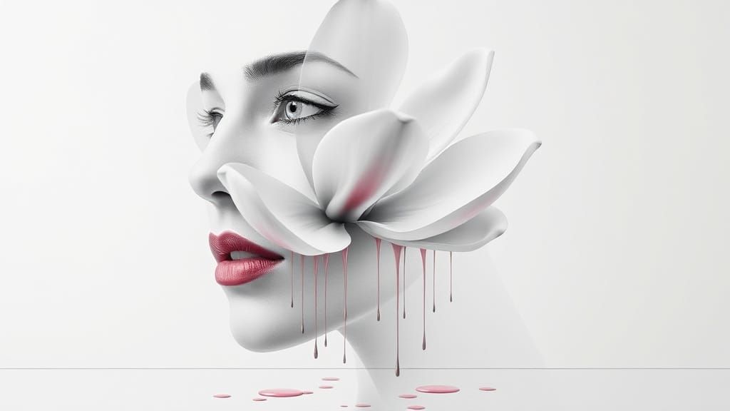 Cybernetic Beauty Emerge from Canvas