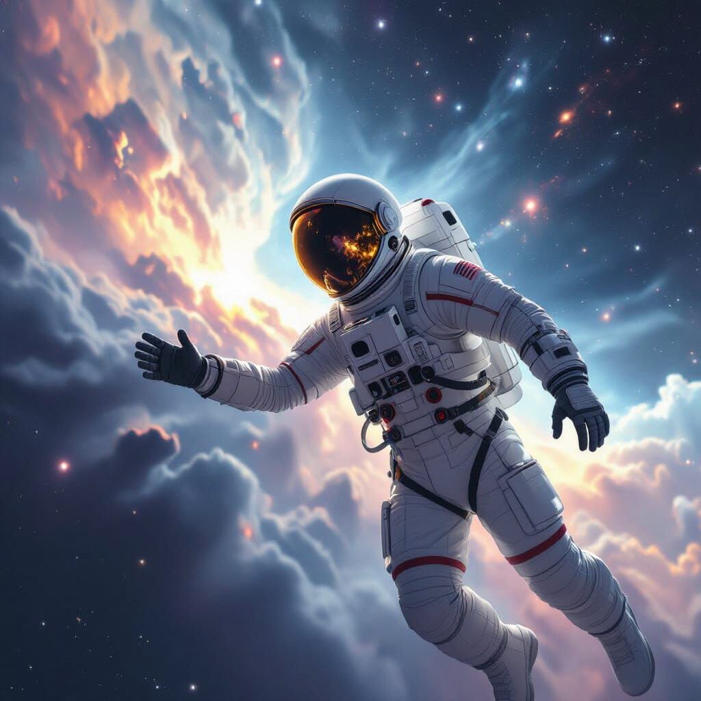 Astronaut Explores Deep Space for Alien Life