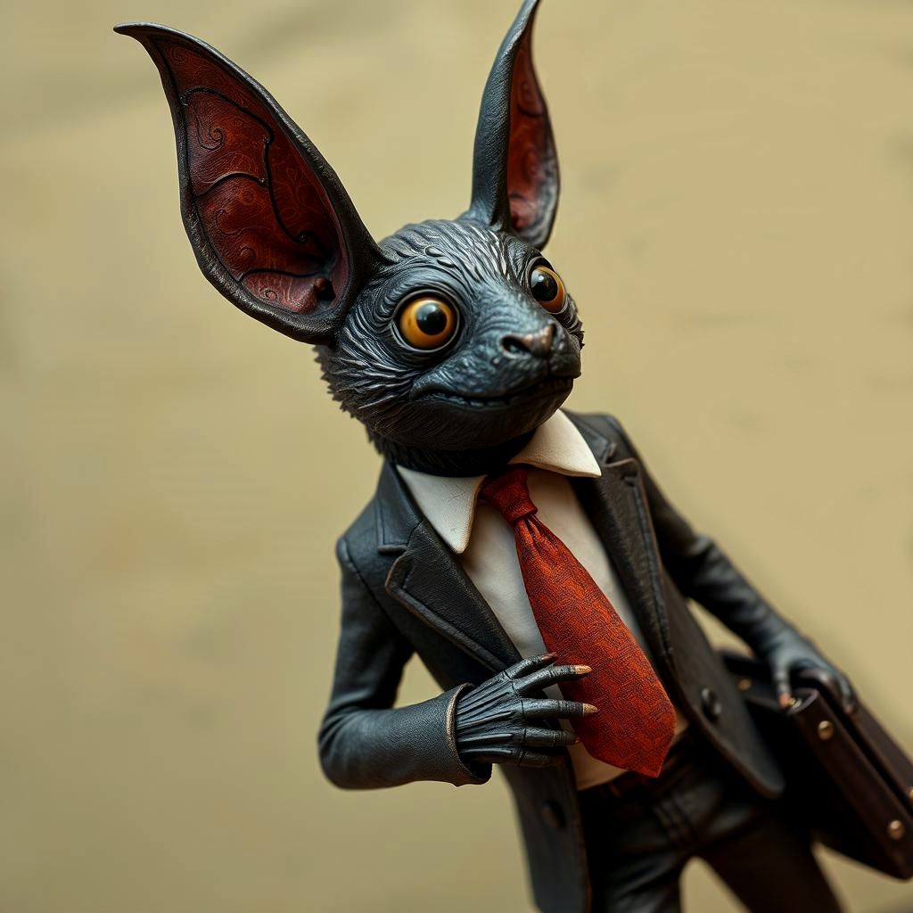 A bat on his way to work.