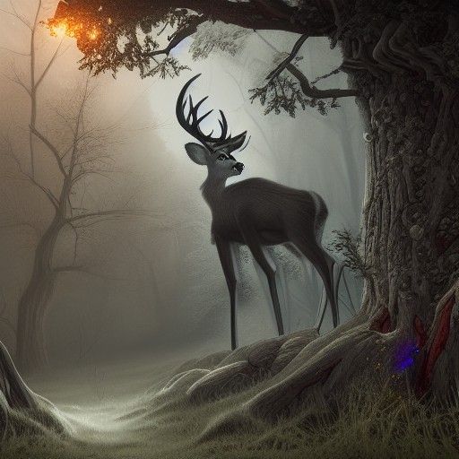 Spooky Deer AI Generated Artwork NightCafe Creator spooky-deer-ai-generated-artwork-nightcafe-creator