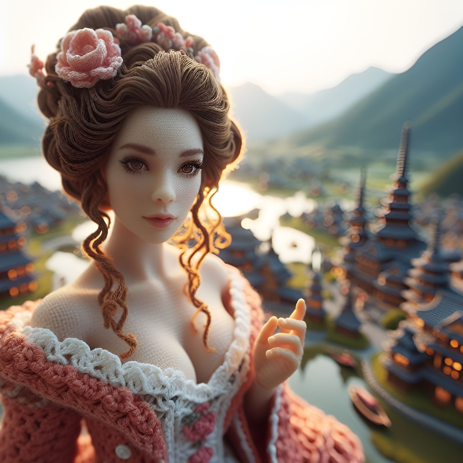 Crochet Portrait - Coastal City Courtesan